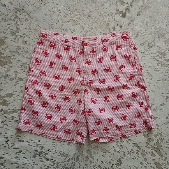 Vineyard Vines Other - Vineyard Vines Seersucker Crab Print Shorts Sz34